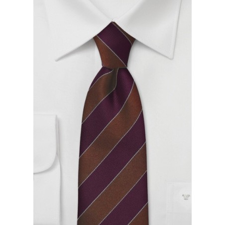 Rosewood Colored Striped Tie