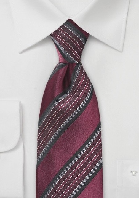 Mahogany Striped Regimental Tie