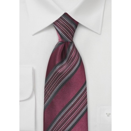 Mahogany Striped Regimental Tie
