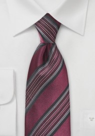 Mahogany Striped Regimental Tie