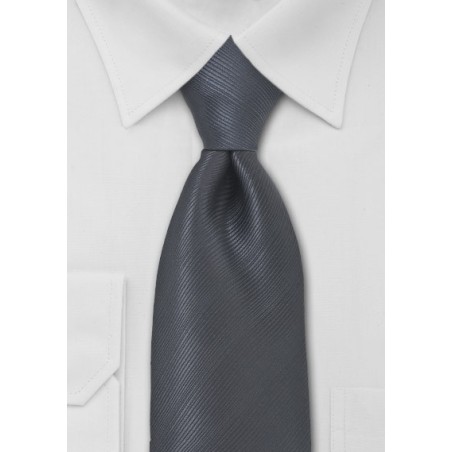 Charcoal Gray Mens XL Tie