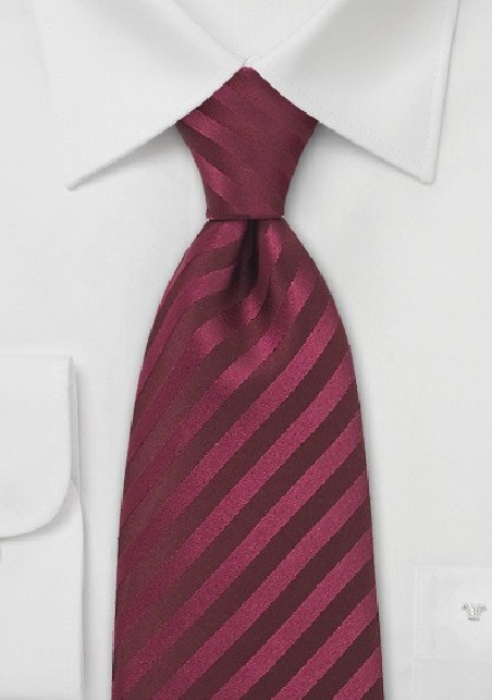 XL Berry Red Silk Tie