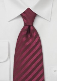 XL Berry Red Silk Tie