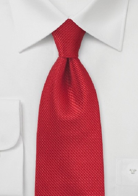 Solid Cherry Red Tie made of Pure Silk