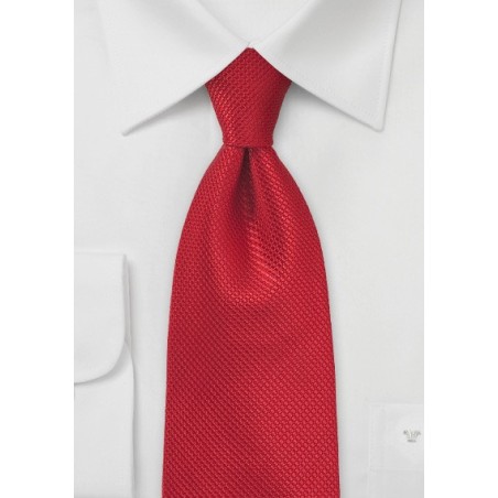 Solid Cherry Red Tie made of Pure Silk