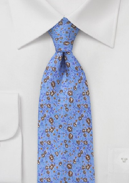 French Blue Floral Tie by Cantucci