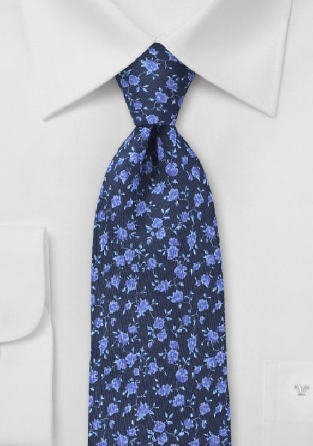 Royal Blue Italian Floral Tie