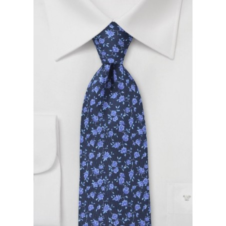 Royal Blue Italian Floral Tie