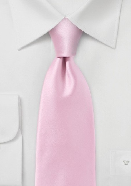 Rose Petal Pink Tie in Modern Narrow Cut