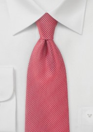 Bright Poppy Red Textured Tie