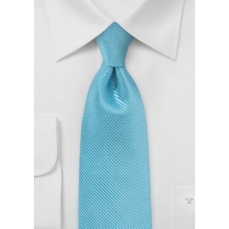 Sailboat Blue Necktie Made of Pure Silk