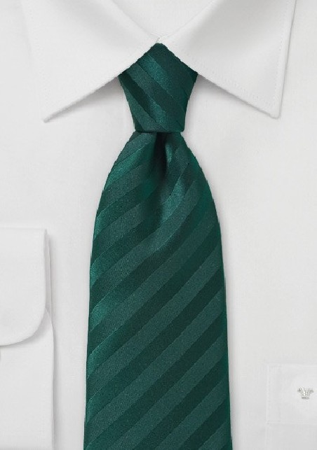 Solid Holly Green Tie with Narrow Modern Cut