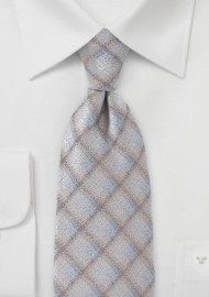 Diamond Tie in Heathered Taupes and Grays