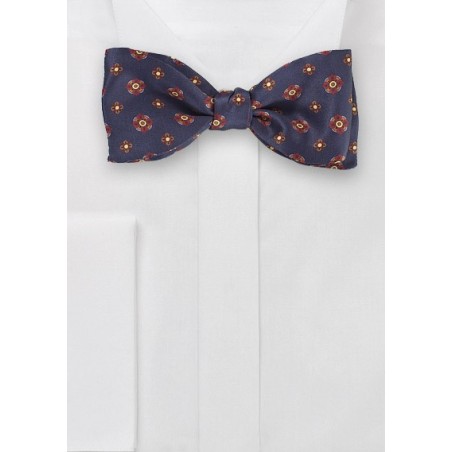 Autumn Hued Floral Bow Tie