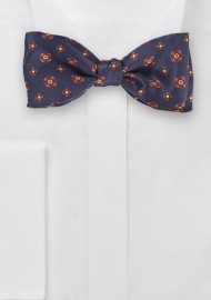 Autumn Hued Floral Bow Tie