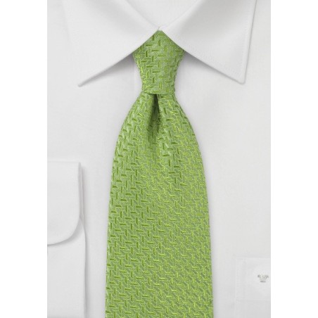 Art Deco Tie in Spring Green