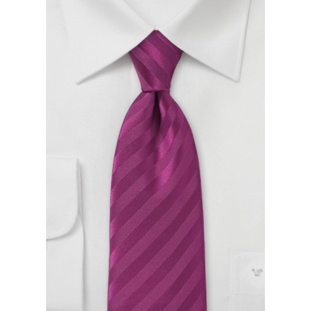 Narrow Solid Hued Sugar Plum Tie