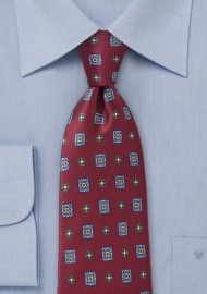 Burgundy Floral Tie by Cantucci