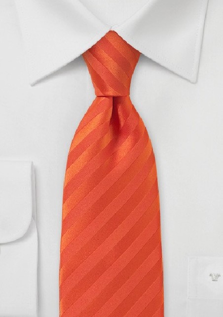 Modern Narrow Necktie in Tuscan Orange