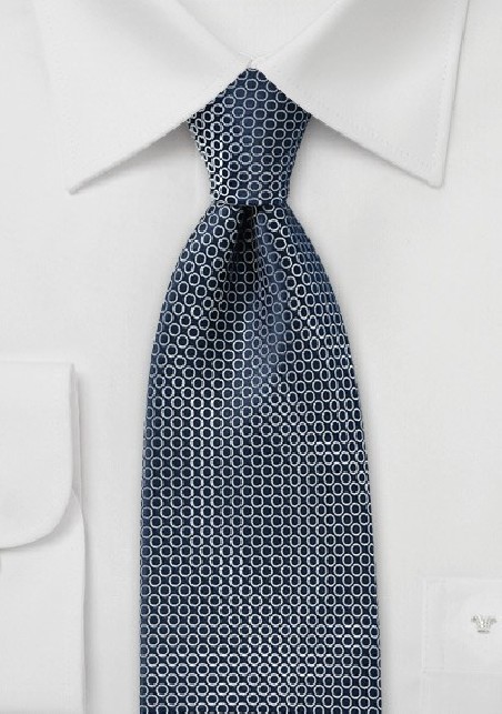 Modern Pin Dot Tie in Dark Navy