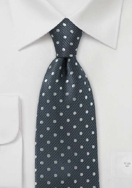 Microfiber Tie in Steel-Silver