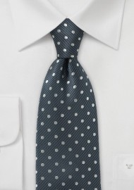 Microfiber Tie in Steel-Silver