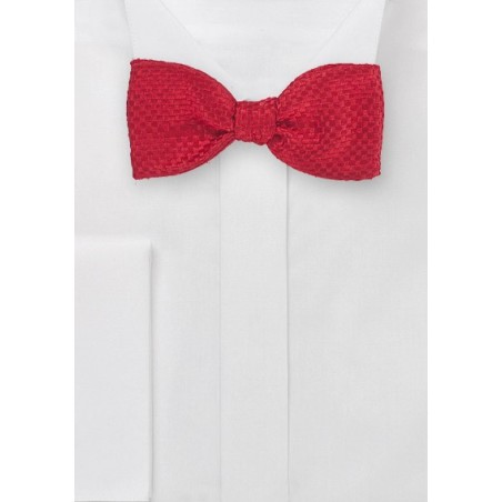 Bold Red Self-Tied Bow Tie