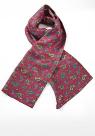 Elegant Paisley Scarf in Imperial Red