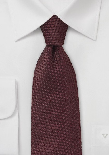 Wine Red Waffle Cone Textured Tie
