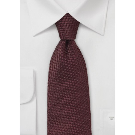 Wine Red Waffle Cone Textured Tie