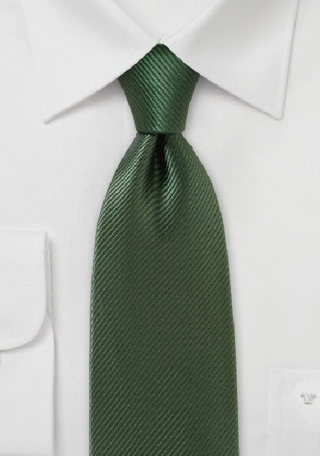 Moss Colored Tie with Elegant Satin Finish