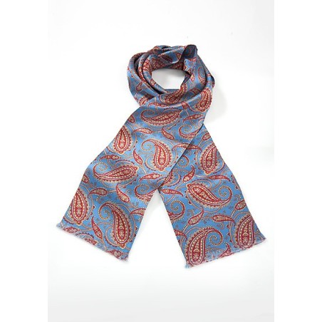Designer Paisley Scarf in Egyptian Blue
