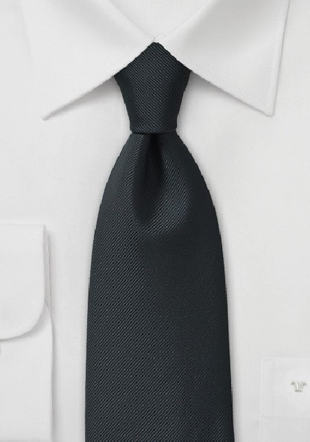 Handcrafted Microfiber Necktie in Onyx