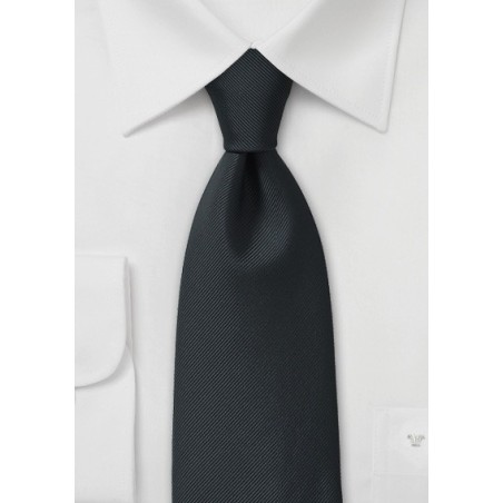 Handcrafted Microfiber Necktie in Onyx