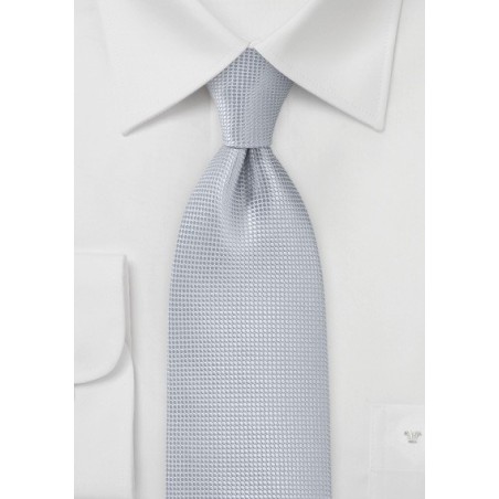 Textured Tie in Light Silver