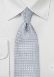 Textured Tie in Light Silver