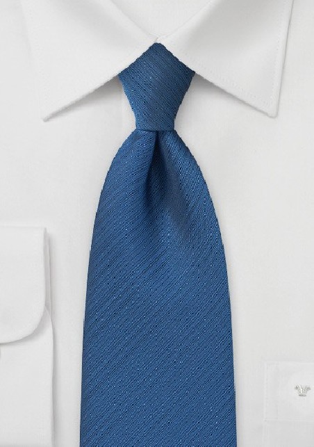 Radiant Dragonfly Blue Tie with Rib Texture