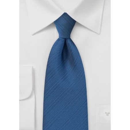 Radiant Dragonfly Blue Tie with Rib Texture