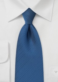 Radiant Dragonfly Blue Tie with Rib Texture