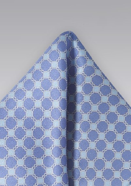 Graphic Pocket Square in Blues