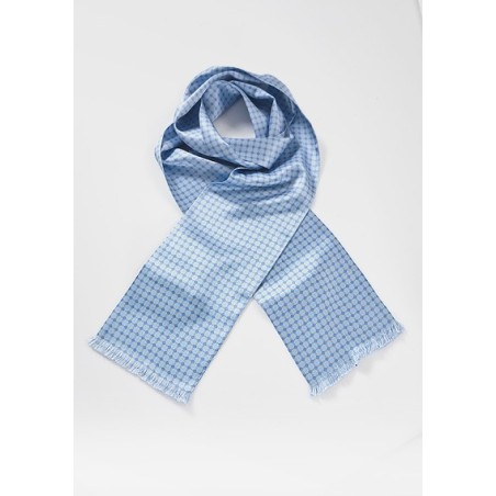 Art Deco Scarf in French Blues