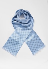 Art Deco Scarf in French Blues
