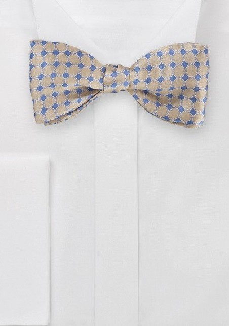 Art Deco Bow Tie in Golden Wheat
