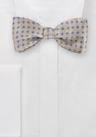 Art Deco Bow Tie in Golden Wheat