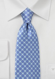 Art Deco Patterned Tie in Blues
