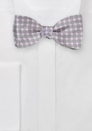 Designer Bow Tie in Taupes and Pinks