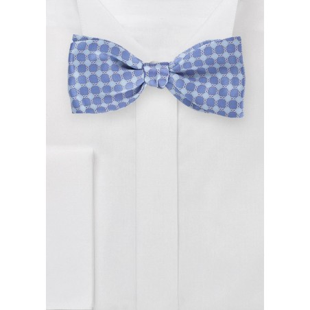 Art Deco Patterned Bow Tie in Blues