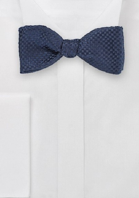 Dark Navy Textured Bow Tie