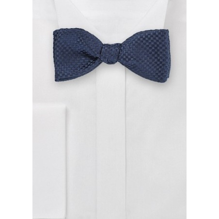 Dark Navy Textured Bow Tie