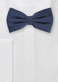 Textured Navy Bow Tie
